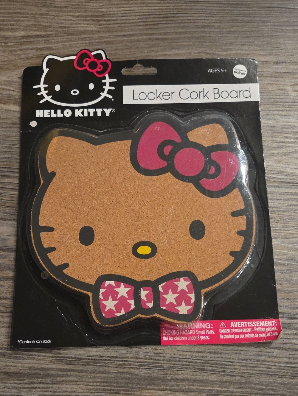 Hello Kitty Cork Locker Board with Pink Bow and Star Bowtie